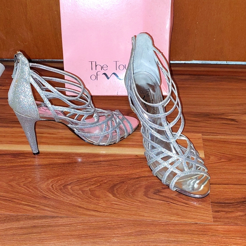 Silver Evening Shoes
